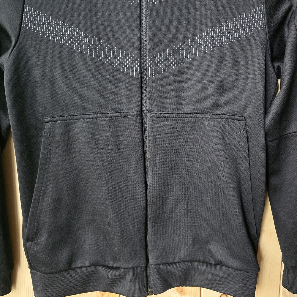 Adidas Zip Up Hooded Jacket Sweater Black Womens Small - Picture 4 of 8